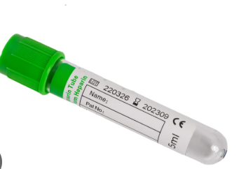 Lithium Heparin Blood Collection Tube, 2ml/4ml - Green Cap